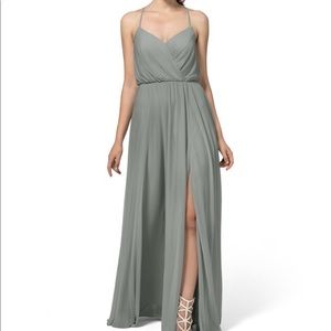 Azazie Darcy Bridesmaid dress in Steel Grey